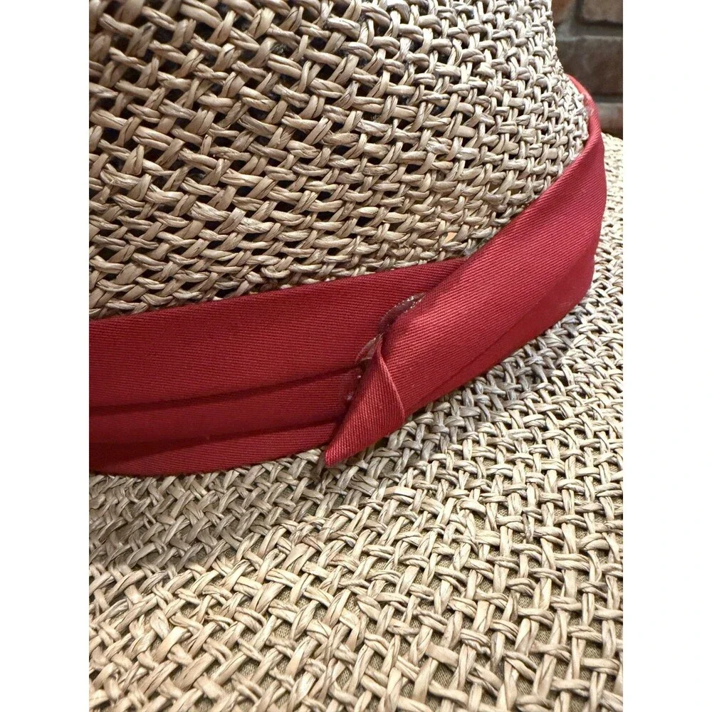 Adidas Arkansas Razorbacks Straw Hat Red Band Hog Logo NCAA One Size
